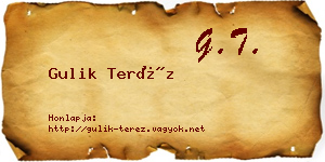 Gulik Teréz névjegykártya